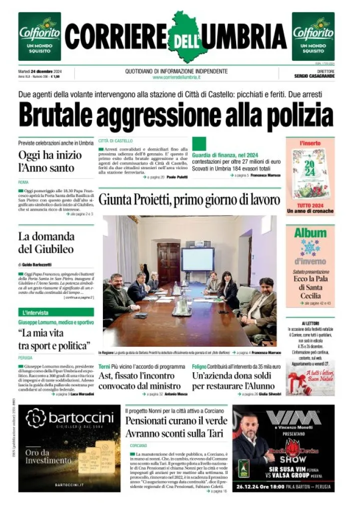 Prima-pagina-corriere umbria-del-2024-12-24